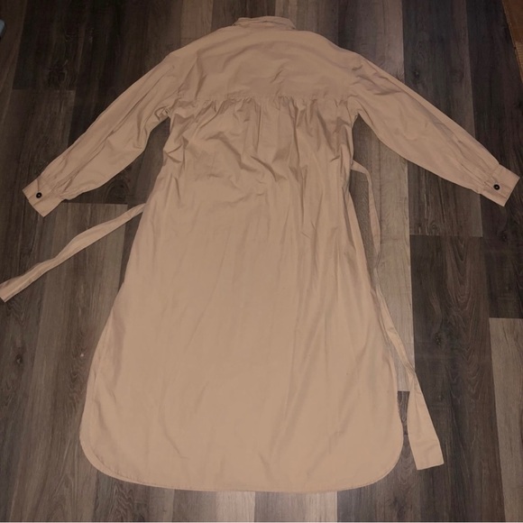 Banana Republic Utility Midi Dress, Tie waist Tan S - Picture 2 of 6